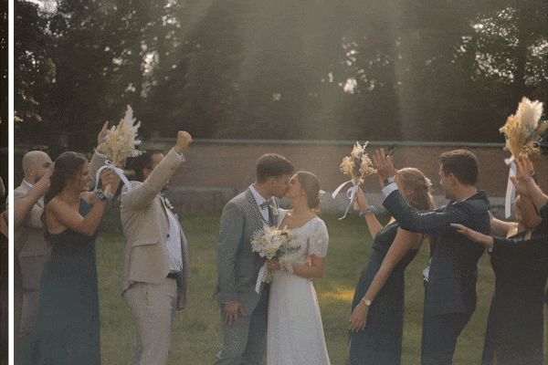 Photo de mariage avant après la formation photoshop en ligne